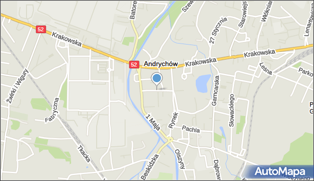 Andrychów, Legionów, mapa Andrychów