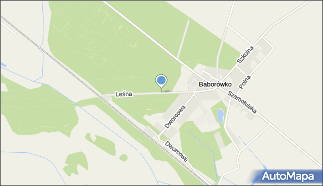 Baborówko, Leśna, mapa Baborówko