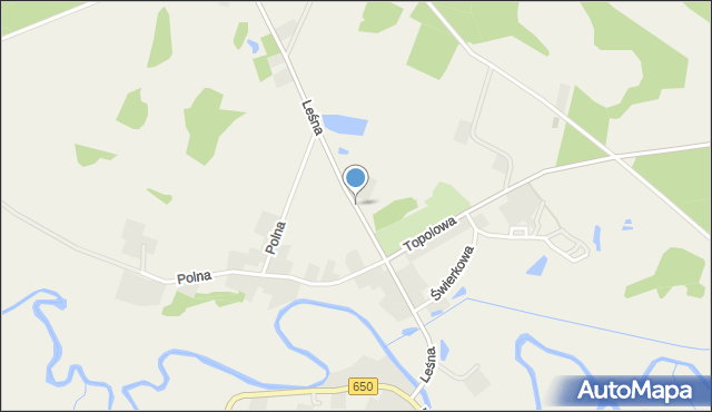 Banie Mazurskie, Leśna, mapa Banie Mazurskie