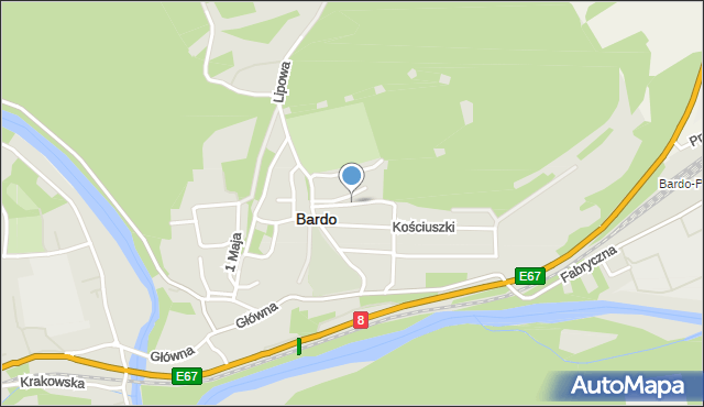 Bardo powiat ząbkowicki, Leśna, mapa Bardo powiat ząbkowicki
