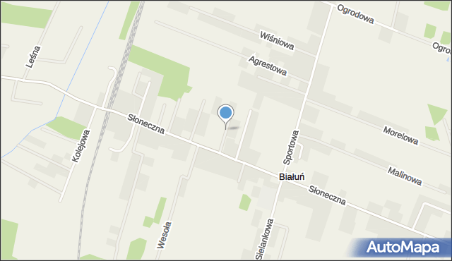 Białuń gmina Goleniów, Letnia, mapa Białuń gmina Goleniów