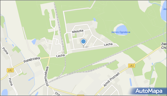 Bielsko gmina Międzychód, Lecha, mapa Bielsko gmina Międzychód