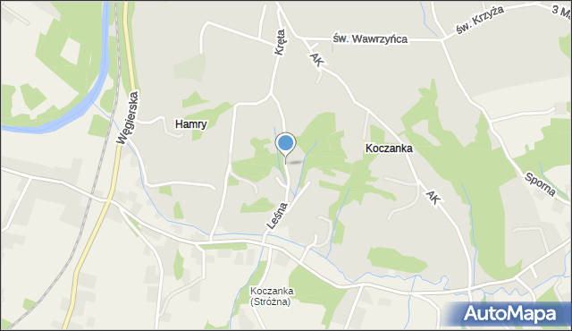 Bobowa powiat gorlicki, Leśna, mapa Bobowa powiat gorlicki