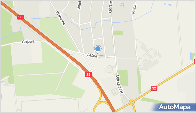 Brzezie k. Sulechowa, Leśna, mapa Brzezie k. Sulechowa