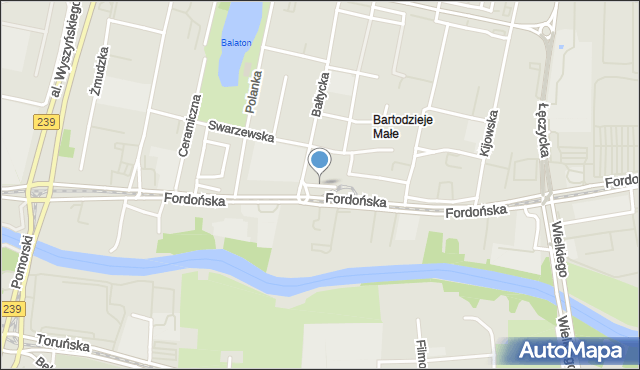Bydgoszcz, Lęborska, mapa Bydgoszczy