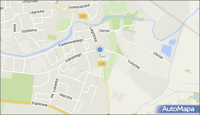 Chojnów powiat legnicki, Legnicka, mapa Chojnów powiat legnicki