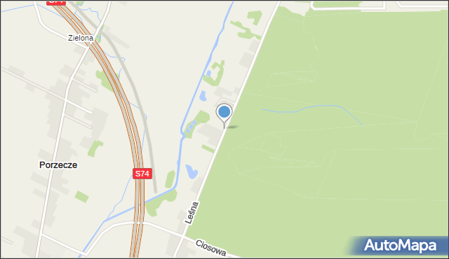 Ciosowa, Leśna, mapa Ciosowa