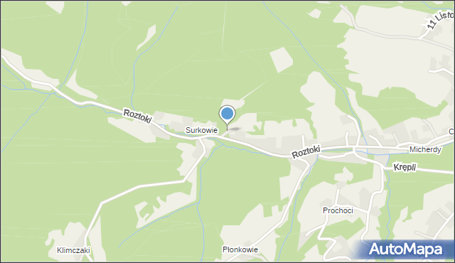 Czernichów powiat żywiecki, Letniskowa, mapa Czernichów powiat żywiecki