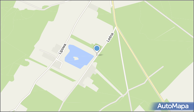 Czerwin, Leśna, mapa Czerwin