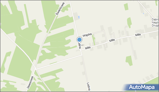 Dąbrówka Nagórna, Leśna, mapa Dąbrówka Nagórna