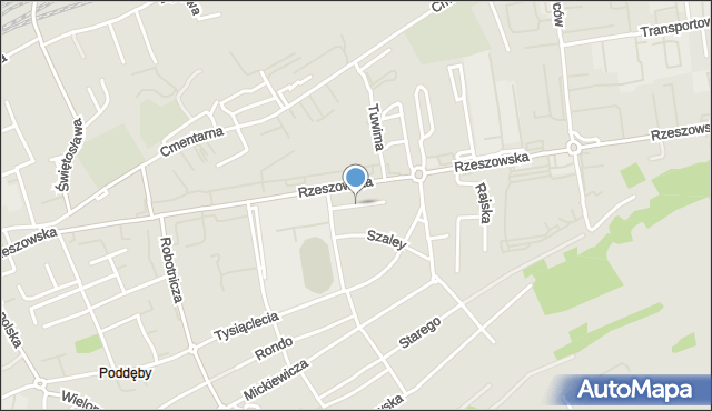 Dębica, Legionów Polskich, mapa Dębicy