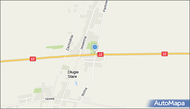 Długie Stare, Leszczyńska, mapa Długie Stare