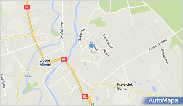 Dobre Miasto, Legionów, mapa Dobre Miasto