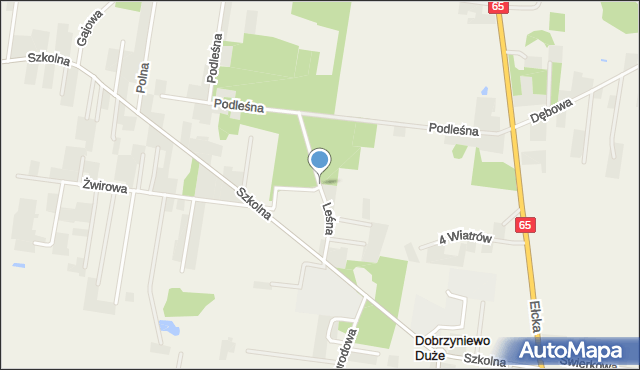 Dobrzyniewo Duże, Leśna, mapa Dobrzyniewo Duże