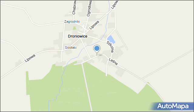 Droniowice, Leśna, mapa Droniowice