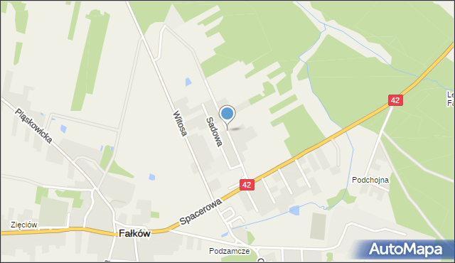 Fałków, Leśna, mapa Fałków
