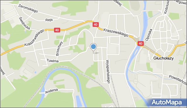 Głuchołazy, Leśna, mapa Głuchołazy