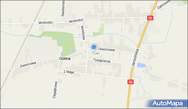 Golina gmina Jarocin, Lecha, mapa Golina gmina Jarocin