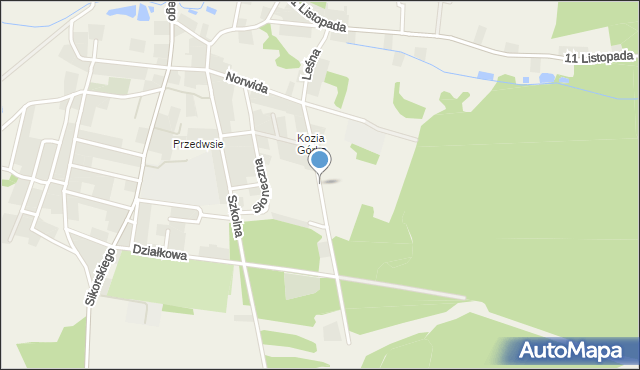 Gromadka, Leśna, mapa Gromadka
