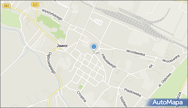 Jawor, Legnicka, mapa Jawor