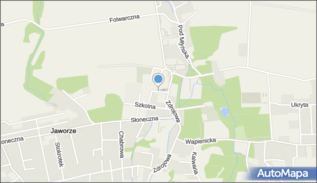 Jaworze powiat bielski, Lecznicza, mapa Jaworze powiat bielski