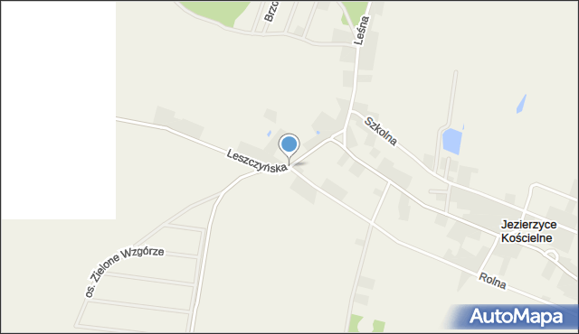 Jezierzyce Kościelne, Leszczyńska, mapa Jezierzyce Kościelne