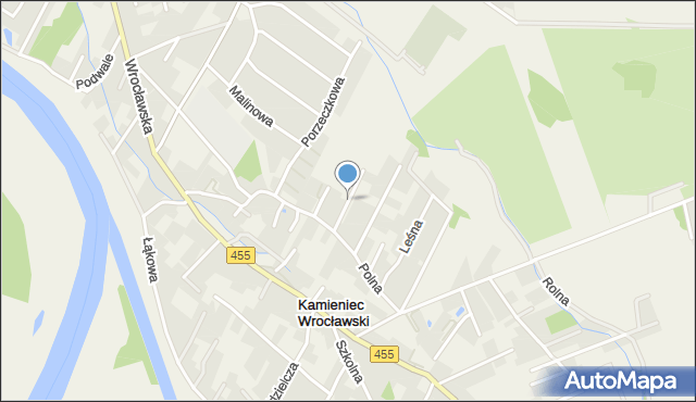 Kamieniec Wrocławski, Letnia, mapa Kamieniec Wrocławski