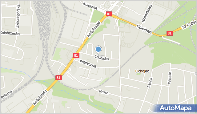 Katowice, Lechicka, mapa Katowic