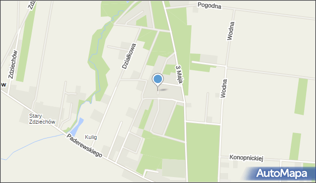 Kazimierz gmina Lutomiersk, Letniskowa, mapa Kazimierz gmina Lutomiersk