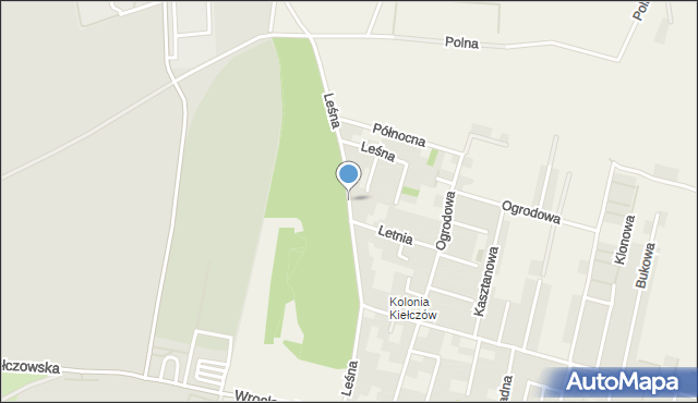 Kiełczów, Leśna, mapa Kiełczów