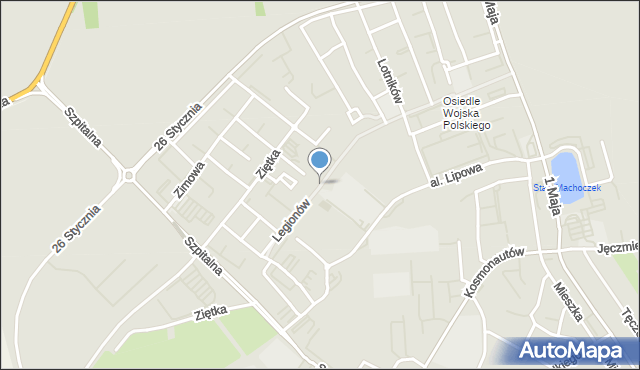 Knurów powiat gliwicki, Legionów, mapa Knurów powiat gliwicki