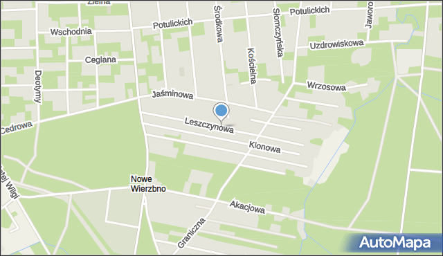 Konstancin-Jeziorna, Leszczynowa, mapa Konstancin-Jeziorna