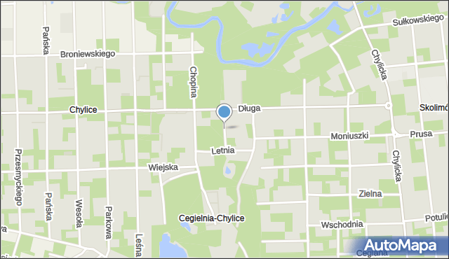 Konstancin-Jeziorna, Letnia, mapa Konstancin-Jeziorna