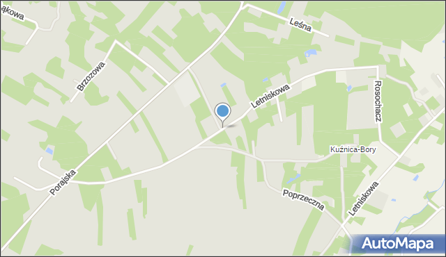 Koziegłowy powiat myszkowski, Letniskowa, mapa Koziegłowy powiat myszkowski