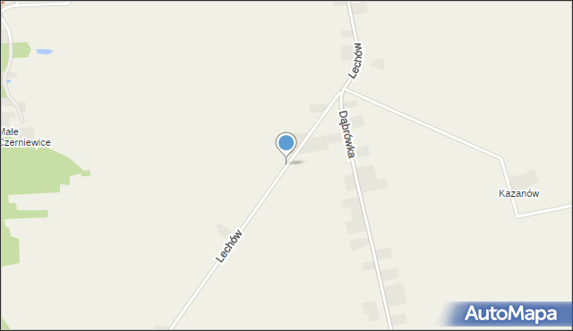 Lechów gmina Czerniewice, Lechów, mapa Lechów gmina Czerniewice