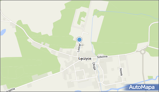 Łęczyce powiat wejherowski, Leśna, mapa Łęczyce powiat wejherowski