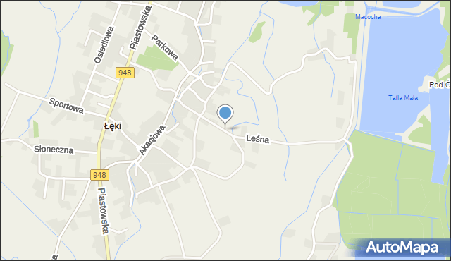 Łęki gmina Kęty, Leśna, mapa Łęki gmina Kęty