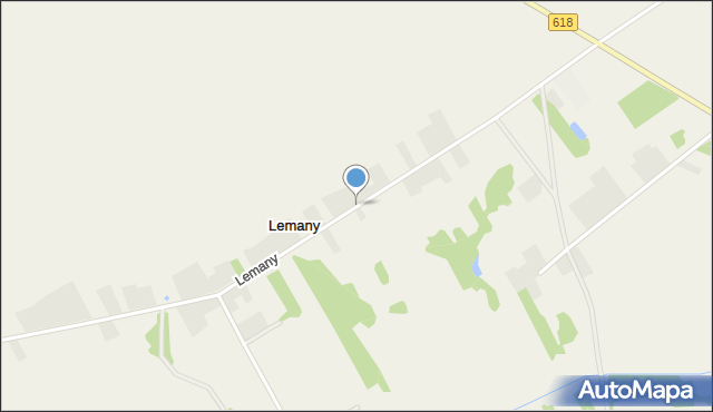 Lemany gmina Zatory, Lemany, mapa Lemany gmina Zatory