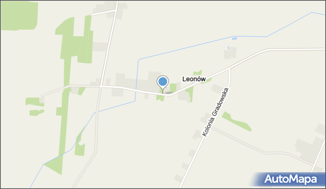 Leonów gmina Nowa Sucha, Leonów, mapa Leonów gmina Nowa Sucha