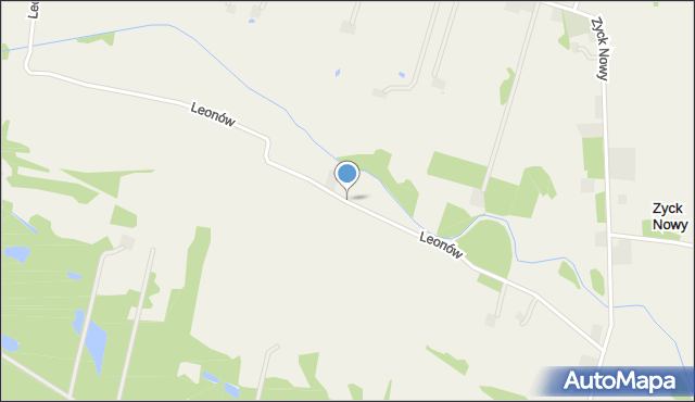 Leonów gmina Słubice, Leonów, mapa Leonów gmina Słubice