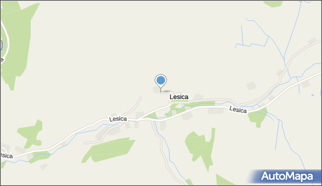 Lesica gmina Międzylesie, Lesica, mapa Lesica gmina Międzylesie