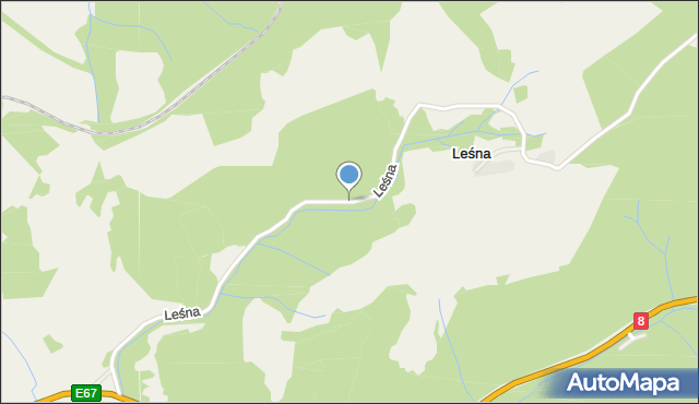 Leśna gmina Lewin Kłodzki, Leśna, mapa Leśna gmina Lewin Kłodzki