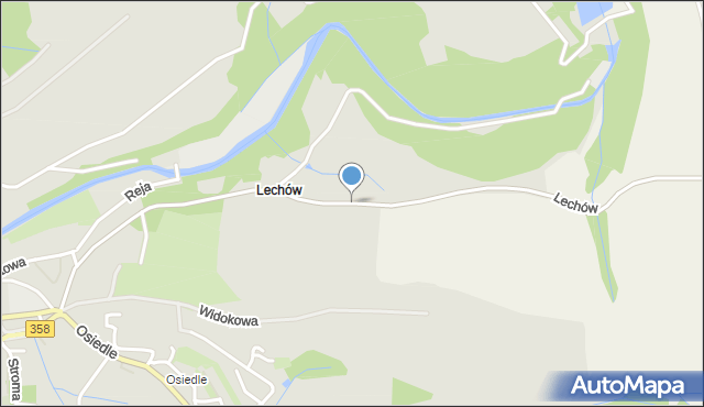 Leśna powiat lubański, Lechów, mapa Leśna powiat lubański