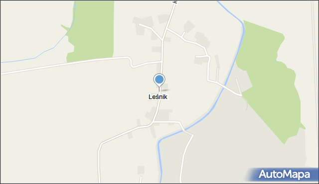Leśnik gmina Głogówek, Leśnik, mapa Leśnik gmina Głogówek