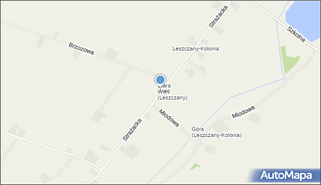 Leszczany gmina Żmudź, Leszczany-Kolonia, mapa Leszczany gmina Żmudź