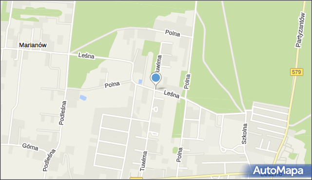 Leszno powiat warszawski zachodni, Leśna, mapa Leszno powiat warszawski zachodni