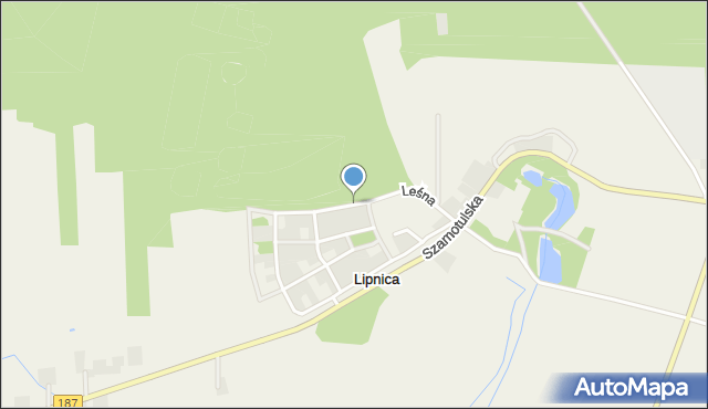 Lipnica gmina Szamotuły, Leśna, mapa Lipnica gmina Szamotuły