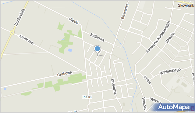 Łomża, Leszczynowa, mapa Łomży