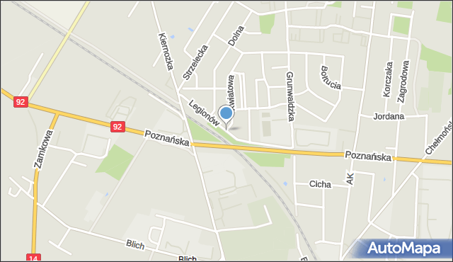 Łowicz, Legionów, mapa Łowicza