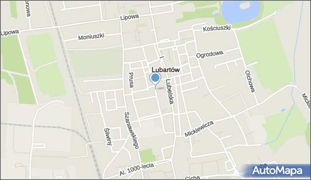 Lubartów, Legionów, mapa Lubartów